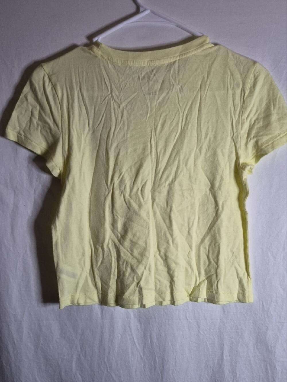 Universal Thread Light Yellow Cropped Crewneck Tee - Picture 5 of 5